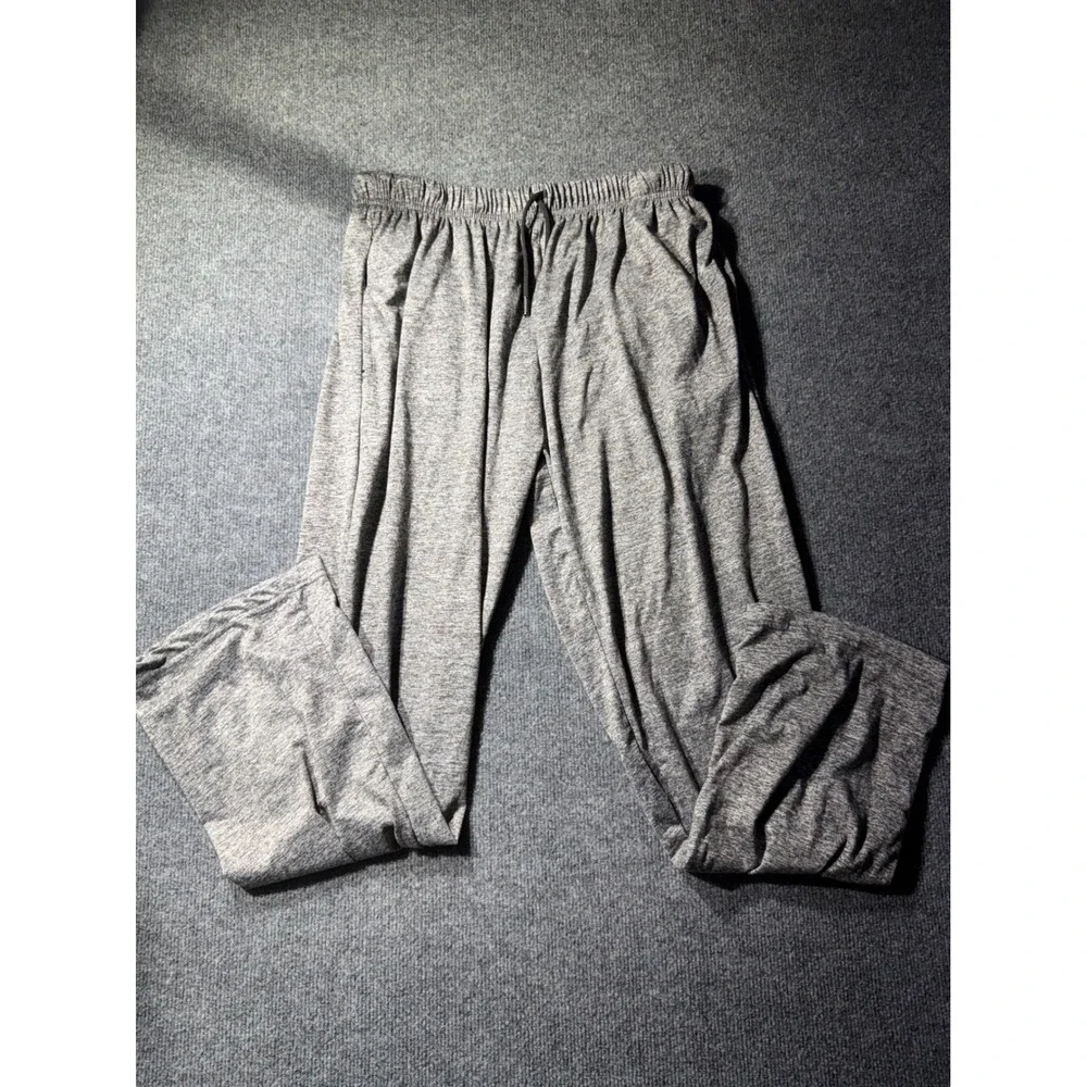 Isotone Mens Gray Heathered Lounge Pants Size Medium Performance Drawstring PJs